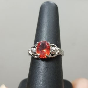 🧨 Ruby July birthstone ring size 7 925 stamped